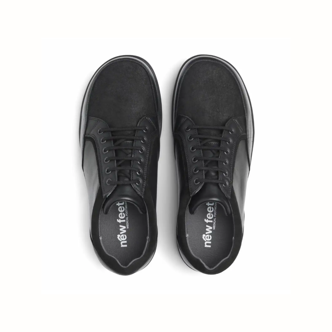 New Feet miesten unisex kävelykengät, musta