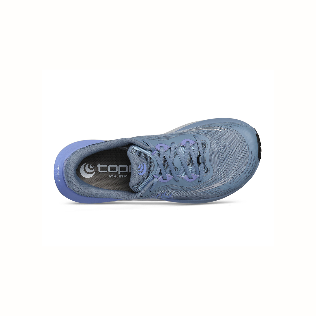 Topo Athletic Ultraventure 5 Wide, naisten juoksukengät, laaja lesti, harmaa/sininen