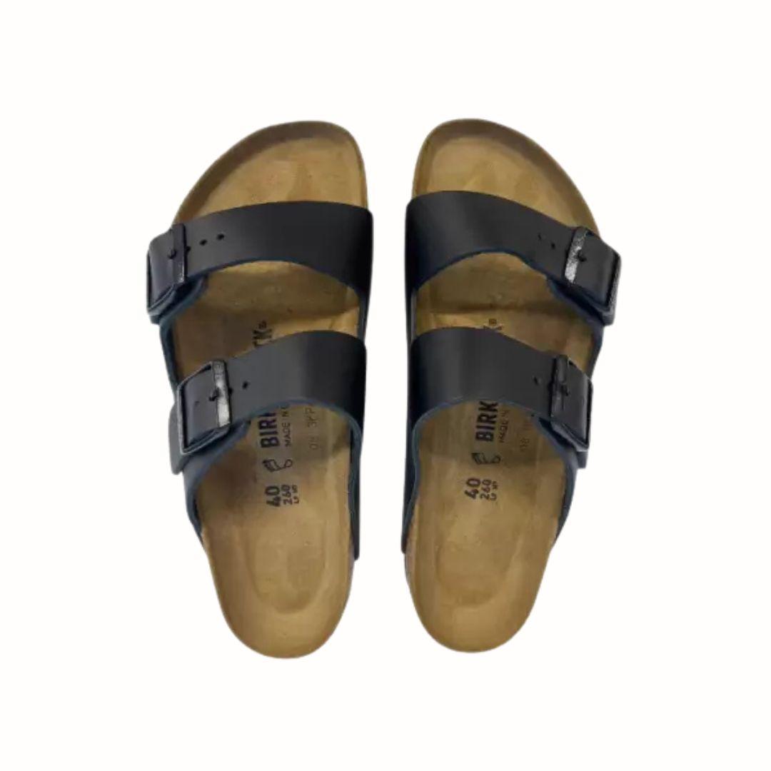Birkenstock Arizona leveä sandaali, musta nahka