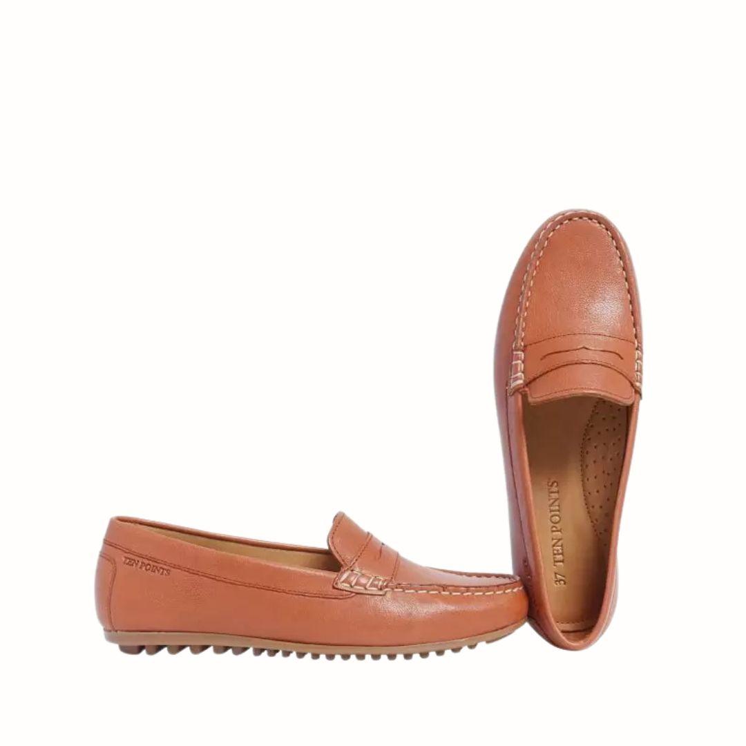 Ten Points Indy loaferit, konjakki