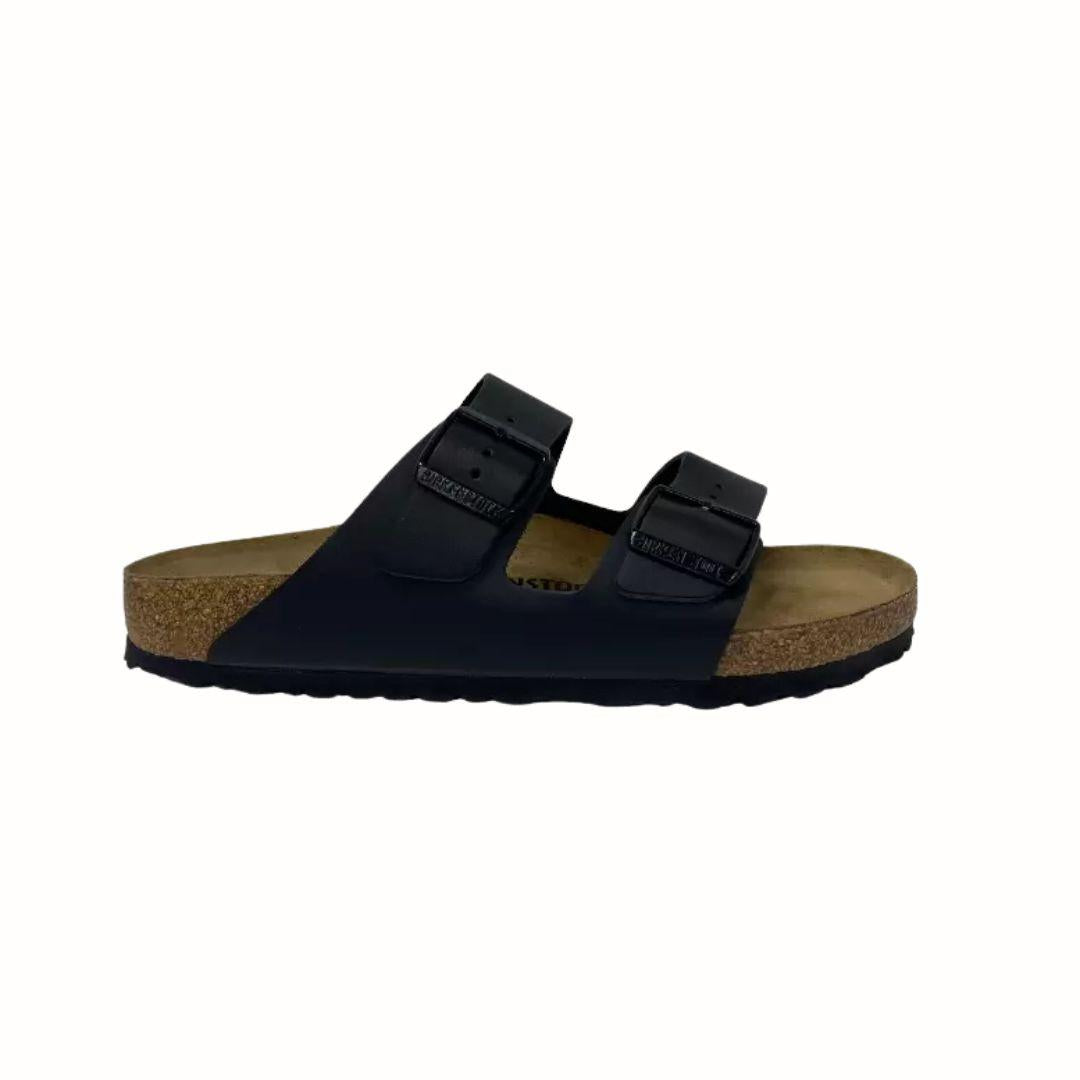 Birkenstock Arizona leveä sandaali, musta nahka
